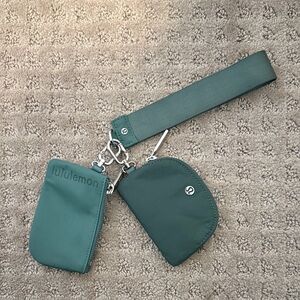 Lululemon Athletica Teal Key & Card Holder Duo